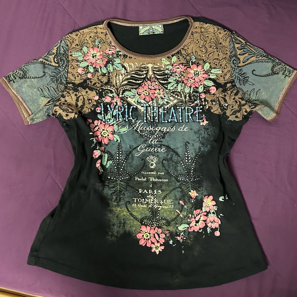 y2k vintage rhinestone vanilla sugar top